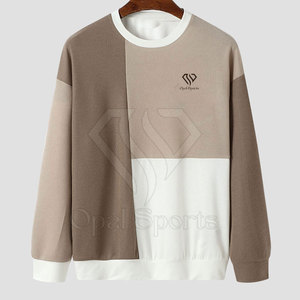 Sweatshirts pour hommes de couleur personnalisée 100% coton mélangé vêtements de mode pour l'hiver sweatshirts en coton mélangé à motif solide pour hommes - Product Image 1