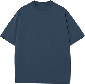 T-shirt à manches courtes coupe ajustée pour hommes de haute qualité 300 grammes Street Wear Logo personnalisé imprimé conception vierge non tissé manches tombantes - Product Image 3