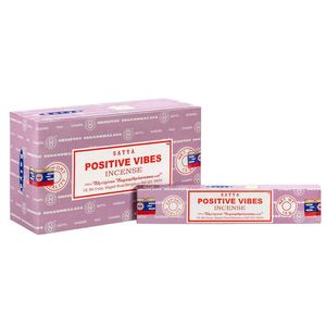Varillas de incienso Satya Nag Champa Positive Vibes 12 varillas de aroma natural enrolladas a mano para relajación, meditación y oración. - Product Image 1