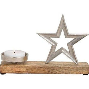 Creative Mango Wooden Base With Metal <b>Heart</b> Candle Holder Wholesale Supplier Decorative Aluminium Candle Holder For Home Decor - Product Image 6
