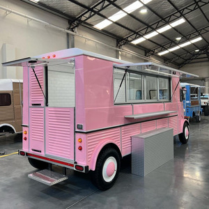Camion de restauration mobile de style vintage avec deux auvents de service, camion de restauration électrique, cuisine mobile, chariot de vente de restauration rapide, café, pizza - Product Image 5
