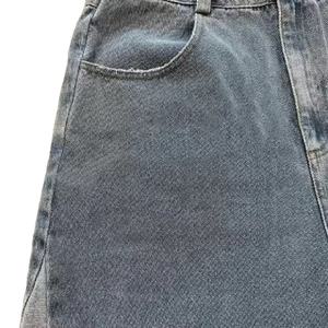 Pantalones Cortos de Mezclilla Grises para Hombre con Flecos y Borlas, Ajuste Holgado, Cintura Alta, Ecológicos, Impermeables, de Algodón, Casuales, de Verano - Product Image 4