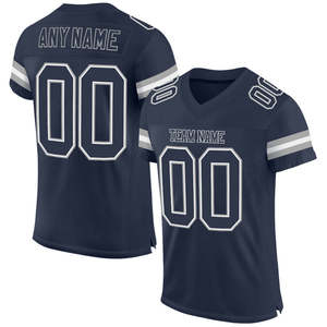 Dernier modèle Maillot de football américain personnalisé pour adulte-Respirant à manches courtes évacuant l'humidité Unisexe de haute qualité - Product Image 2