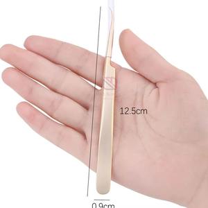 Pinzas de Precisión Personalizadas de Acero Inoxidable para Extensiones de Pestañas y Maquillaje |   Reutilizable de Alta Calidad |   Fabricación OEM - Product Image 5