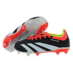 Chaussures Adidas Predator Elite Firm Ground GS pour filles Couleur : Noir foncé/Blanc chaussure/Rouge solaire 100% authentique - Product Image 1