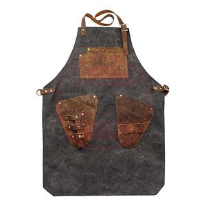 Wholesale Barber Aprons for Men and <b>Women</b> Professional Leather Polyester Barber Salon Apron with Pockets - Product Image 6