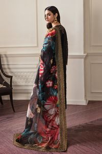Envío gratis recién llegado negro listo para usar traje de gasa bordado con increíble estampado bordado Dupatta | Ssumaira - Product Image 5