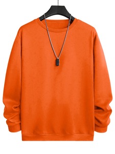 Sudadera de Forro Polar Grueso y Transpirable de Color Caramelo, Corte Regular, 14 Colores Sólidos, para Hombre y Mujer, Versátil, 100% Algodón - Product Image 5