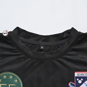 Venta al por mayor profesional logotipo personalizado impreso para Polos tela de punto transpirable con bordado tejido informal estilo liso - Product Image 4