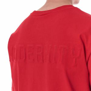 Camiseta de calle de algodón pesado de gran tamaño para hombre, cuello redondo liso, informal, holgado, moda urbana, Top de uso diario - Product Image 1