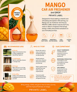 Ambientador para Auto Mango Marca Privada 6ml OEM |   Fragancia para Auto Sin Alcohol |   España UE - Product Image 3