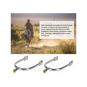 Éperons d'équitation de qualité supérieure, meilleure vente, prix de gros bon marché, éperons d'équitation en acier inoxydable, équipement de sécurité équestre - Product Image 4