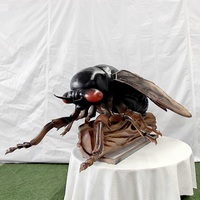 Modèle d'insecte cigale électrique intérieur/extérieur simulé animatronique pour parcs à thème aéroports garderies écoles-matériau métallique