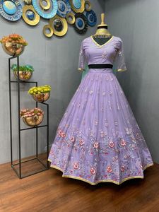 Launching Bridal Wear Heavy Soft <b>Net</b> with Sequnce Work Lehngha's with Dupatta with Indian Manufacture - Product Image 2