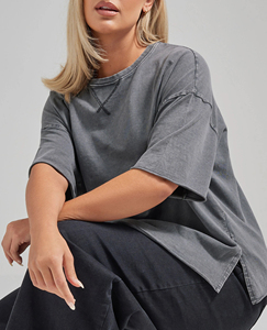 OEM/ODM Custom Made 100% Cotton Loose Fit <b>T</b>-<b>shirt</b> Custom Screen Printing Logo Breathable Hip Hop O-Neck <b>T</b>-<b>shirt</b> for <b>women</b> - Product Image 4