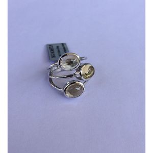 แหวนคริสตัลซิทรินธรรมชาติสำหรับผู้หญิงจาก Shah Gems เงินแท้ 925 - Product Image 1