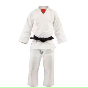 Uniformes BJJ blancs 100% coton vêtements de sport de judo sérigraphiés en soie avec service OEM - Product Image 5