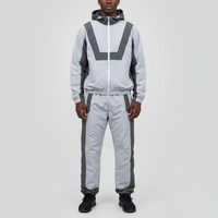 Conjunto de 2 Piezas para Hombre, Chaqueta y Pantalones Cortavientos Ligeros de Invierno, Tejidos, Transpirables, de Algodón, con Cierre Lateral, para Actividades al Aire Libre