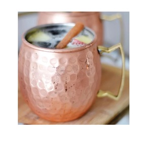 Copas de cerámica Moscow Mule de alta demanda cobre puro con mango de latón para cerveza de jengibre hecha a mano en la India - Product Image 6