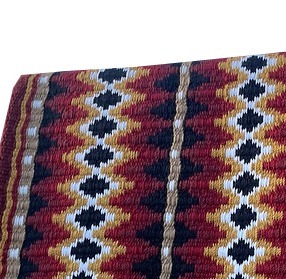 Tapis de selle western multicolore à motif Navajo, tissé à la main en laine, contourné, confortable et durable, pour cheval - Product Image 2