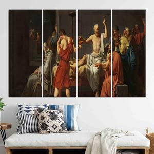 <b>Printed</b> Canvas: The Death of Socrates Artwork - Elegant Large Wall <b>Art</b>,SET OF 4 CANVAS - Product Image 1