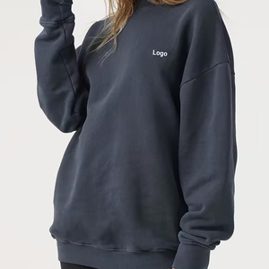 Hiver 2024 Service OEM Sweatshirts pour femmes Prix bon marché Sweatshirts d'hiver surdimensionnés à épaules tombantes pour femmes - Product Image 3