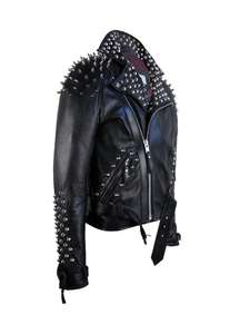 Chaqueta Larga de Cuero con Tachuelas Estilo Punk Rock Personalizada para Hombre, Prenda Exterior Resistente, Impermeable y Transpirable para un Estilo Vanguardista - Product Image 3