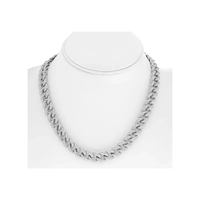 Meilleur prix personnalisé 12mm 16 pouces entièrement glacé diamants cultivés en laboratoire 10K or chaîne cubaine Hip Hop pour les dames