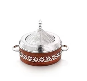 Nouveau Moyen-Orient Designer Métal Acier Inoxydable & MOP Casserole Plat À La Main De Service Réchauffeur De Nourriture Hot Pots Arrivée Chaude - Product Image 4