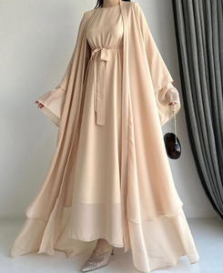 Modern Turkish Abaya Designs with Matching Hijab and Headscarf 2 Piece <b>Set</b> Best Wholesale Prices Custom Designs - Product Image 4