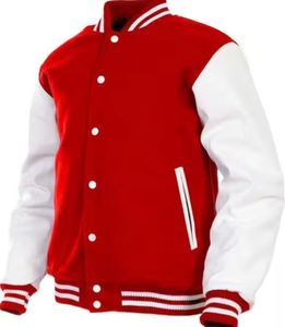 2024 unisexe personnalisé Baseball hiver veste haute qualité en cuir hommes décontracté Chenille broderie Esprit coton imprimé tissu - Product Image 5