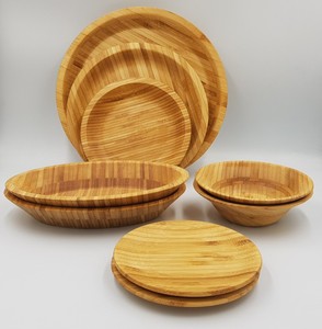 ชามสลัดไม้ไผ่สำหรับบ้านและร้านอาหารที่ทันสมัยเครื่องครัวขนาดใหญ่ที่เป็นมิตรกับสิ่งแวดล้อมพร้อมช้อนซีเรียลที่ยั่งยืน - Product Image 1