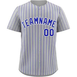 เสื้อกีฬาเบสบอลมีกระดุมเสื้อ100% โพลีเอสเตอร์ปรับแต่งโลโก้ได้สำหรับวัยรุ่น - Product Image 1