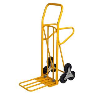 Yellow <b>Foldable</b> Aluminium Shopping <b>Cart</b> Trolley KM107 Two-Wheeled and Four-Wheeled Design for Outdoor Use - Product Image 1