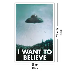 Affiche UFO au design moderne « Je veux croire » - Product Image 2