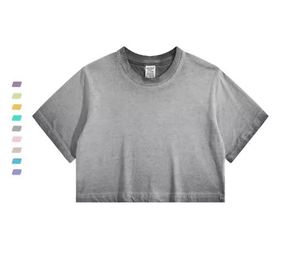 T-shirts courts en jersey de qualité supérieure coupe ample coton délavé vintage t-shirts en gros - Product Image 6