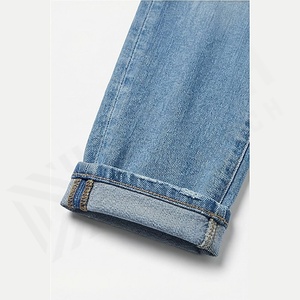 Pantalones Cargo de Mezclilla Rotos de Diseño de Moda, Estilo Urbano Vintage, Corte Regular, Cintura Media, Transpirables, para Hombre, Venta al por Mayor, Personalizados - Product Image 6