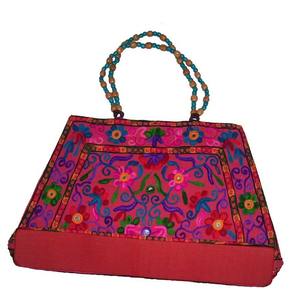 Bohème Vintage unisexe géométrique broderie grande taille vie quotidienne à la main coton fermeture à glissière épaule sac fourre-tout - Product Image 6