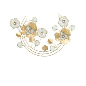 Art mural en métal de la plus haute qualité, anneau rond avec feuille brillante, décoration murale pour salon, chambre à coucher, bureau à domicile, art mural en vente - Product Image 2