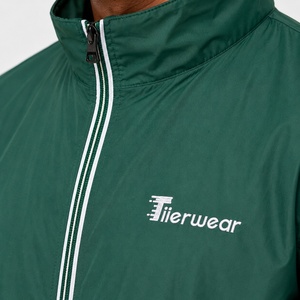 Veste coupe-vent à capuche pour homme, légère, sportive, zippée, vert uni, printemps - Product Image 6