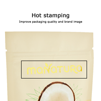 Sachet d'emballage Doypack 250g 8oz 0.5lb 200 microns en PET/Papier/VMPET/PE, coloris Or, Marron, Jaune, Vert, Blanc, avec fenêtre et fermeture éclair, pour sucre