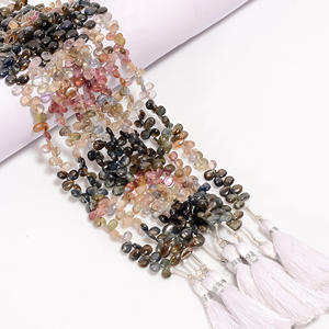 ลูกปัดแซฟไฟร์ออสเตรเลียลูกปัดเรียบลูกแพร์แซฟไฟร์ลูกปัดพลอยแซฟไฟร์สำหรับทำเครื่องประดับ - Product Image 3