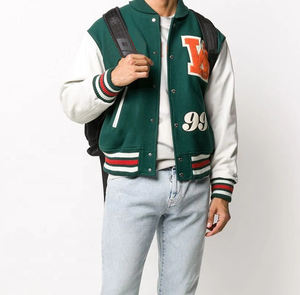 2023 OEM Brodé En Cuir Manches Varsity Vestes Laine Corps Baseball Uniforme Veste - Product Image 1