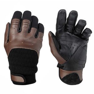 Men's Chocolate Track Riding Motorbike Gloves Motorcycle Auto Racing Wear Genuine Leather Gloves For Men - Product Image 1