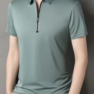 Polo de Alta Calidad 2026 con Cierre y Logotipo Personalizado, 180 g/m², Camiseta Polo de Algodón para Golf, Camiseta con Cuello para Hombre - Product Image 3