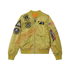 Chaqueta táctica de satén para hombre, Cazadora Bomber con parches, de poliéster y satén, ligera, de invierno, nuevo estilo - Product Image 5