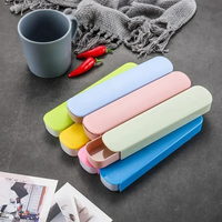 Portable PP voyage vaisselle universel boîte de rangement étui de qualité alimentaire vaisselle cuisine fourchette cuillère boîte pour enfant école couverts