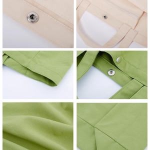 Borsa Tote in Tela di Grande Capacità, Versatile Borsa a Spalla Casual con Tasca Interna con Cerniera per Shopping, Matrimoni e Promozioni - Product Image 5