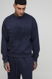 Newest Trending Design 100% Cotton Tracksuit Acid Wash Screen Printing Logo Stacked Trouser and Hoodie Oversized Tracksuit - Product Image 3