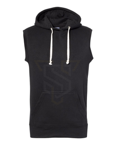Hot Sale Men's <b>Sleeveless</b> Autumn Thermal <b>Hoodies</b> 100% Cotton Custom Logo Printing Breathable Zipper-Up Plain Dyed Technique - Product Image 1